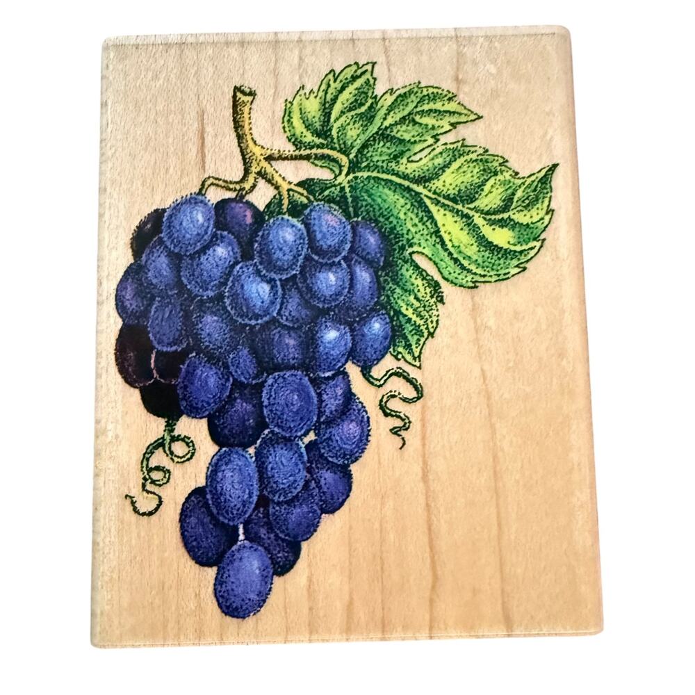 Rubber Stampede Bunch Of Grapes A897F Rubber Stamp